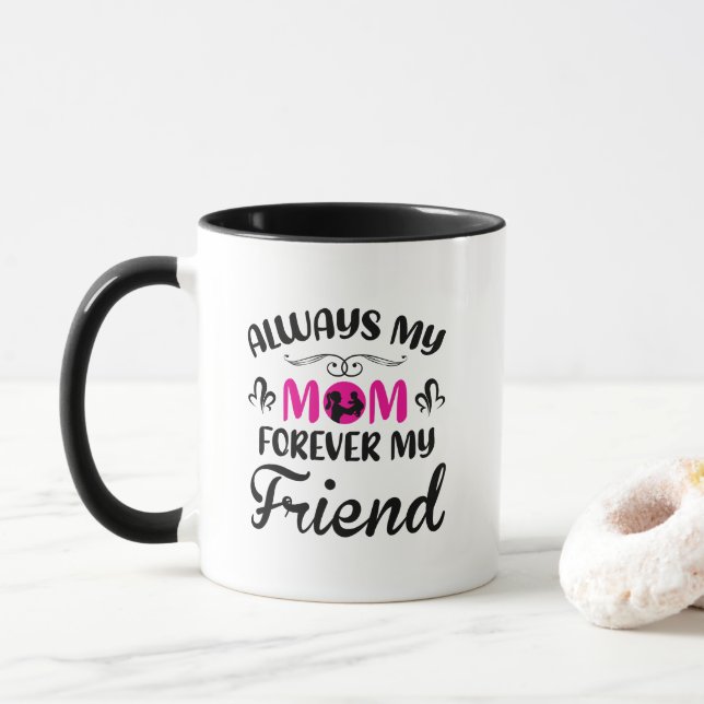 Mug ami de maman typographie mignonne  (Avec donut)