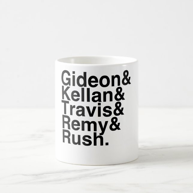 Mug Ami Gideon, Kellan, Travis, Remy, précipitation de (Centre)