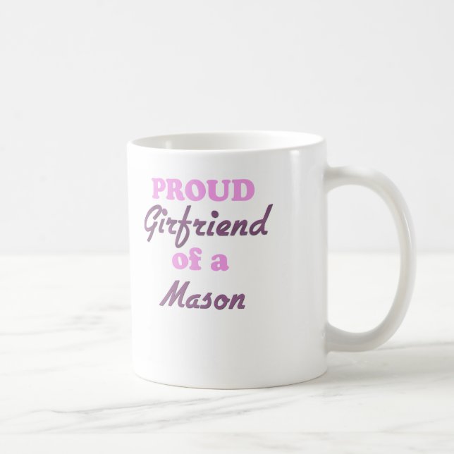 Mug Amie fière d'un maçon (Droite)