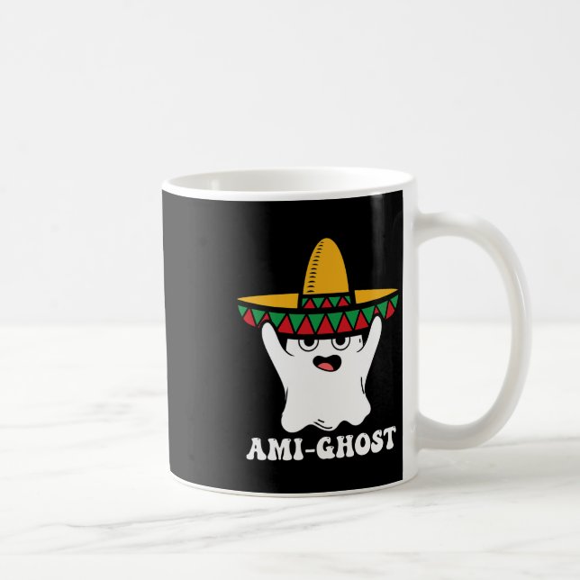 Mug Amighost Éffrayant Halloween Ghost Mexicain Sombre (Droite)