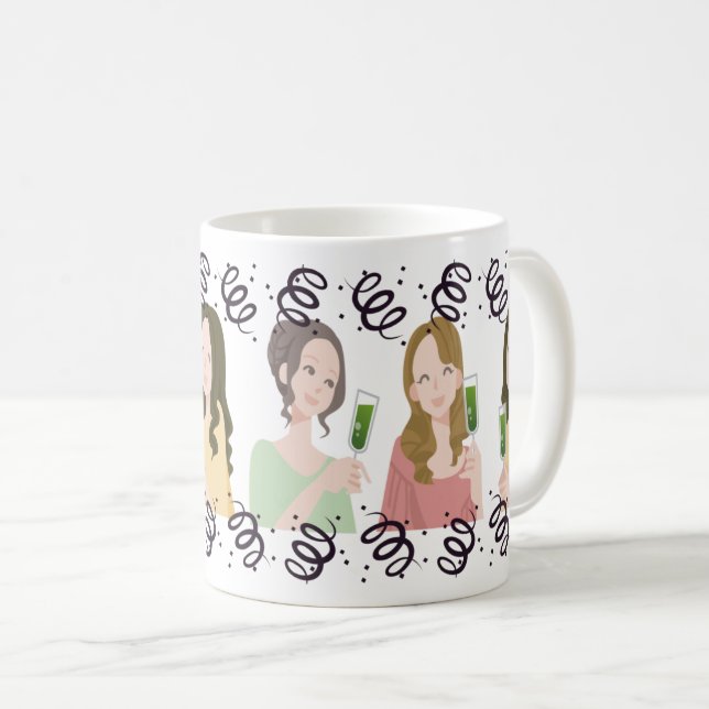 Mug Amis & Amusants rire & bons moments (Devant droit)