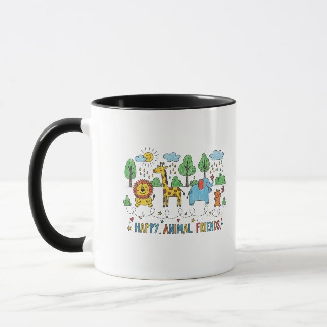 Mug Amis Animaux Heureux (Gauche)