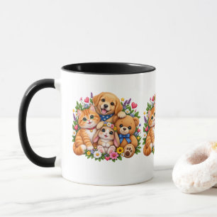 Mug Amis Animaux Mignons Chat Chien Lapin Ours Fantais