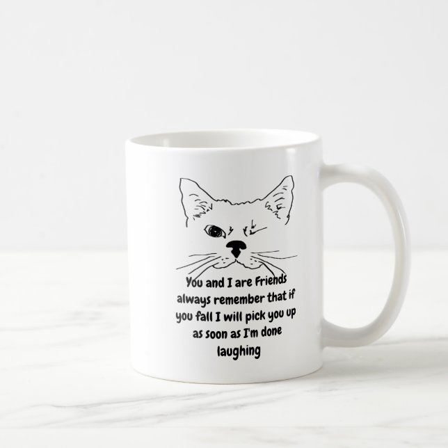 Mug Amis Anniversaire Humour Citation Winking Chat Fun (Droite)