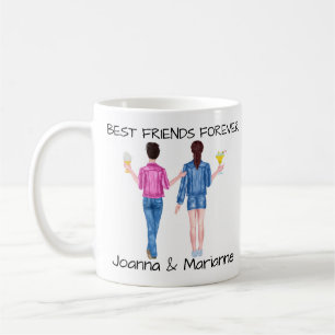Mug Amis Best Brunette Couleur d'eau personnalisée