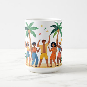 Mug Amis de la fête tropicale de plage Célébration d'é
