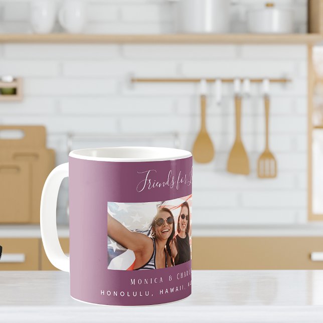 Mug Amis de la vie noms de photo violet (Créateur téléchargé)