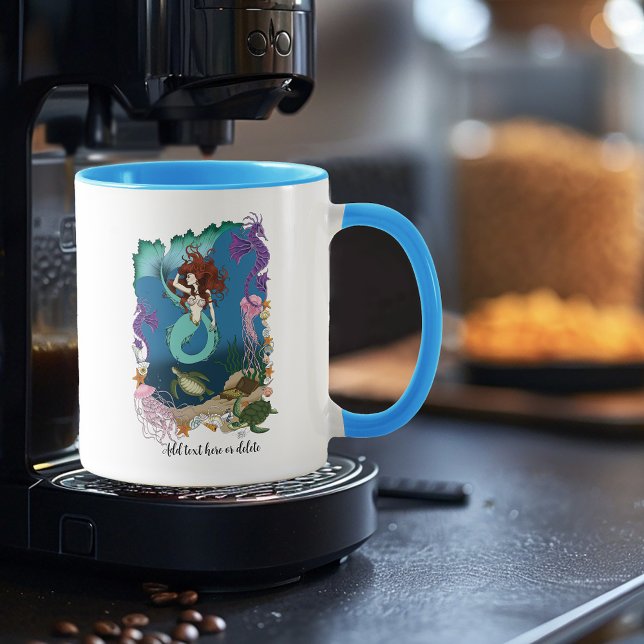 Mug Amis de l'Imaginaire bleu Sirène (Créateur téléchargé)
