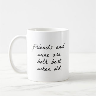 Mug Amis Et Bouteille De Vin