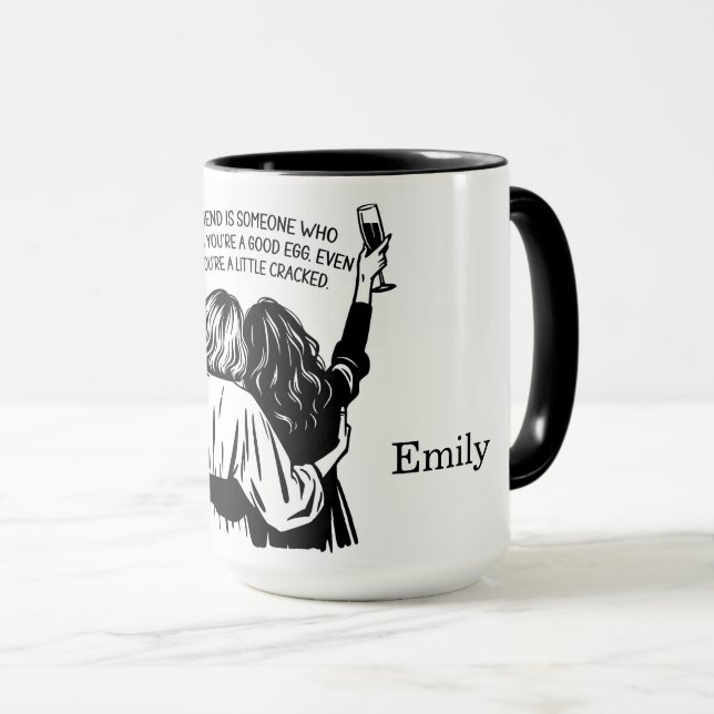 Mug Amis fissurés personnalisés (Devant droit)