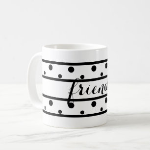Mug Amis Noir Pois Blanc