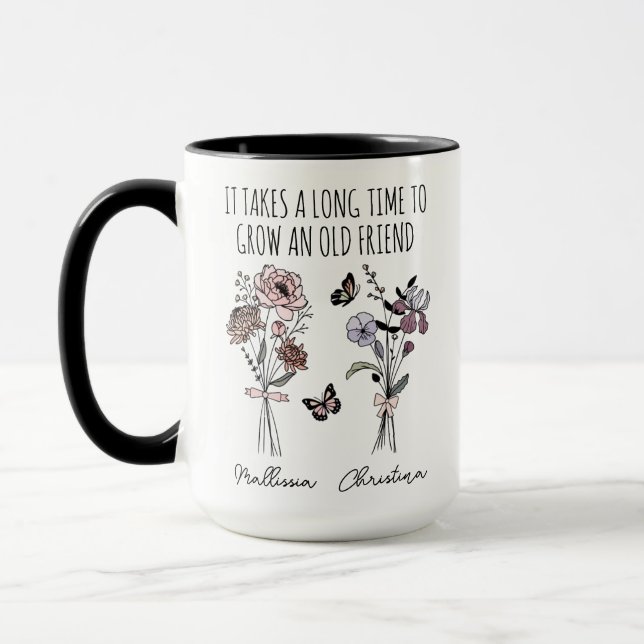 Mug Amitié personnalisée, longue période pour développ (Gauche)