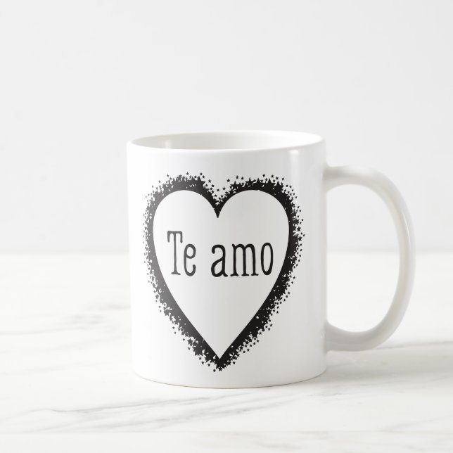 Mug AMO de Te, je t'aime dans l'Espagnol (Droite)