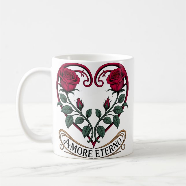 Mug Amore Eterno Romantic Roses du matin (Gauche)