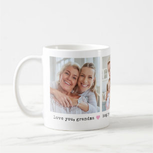 Mug Amour à toi, Grand-mère Trois Photos et Cœur de n'