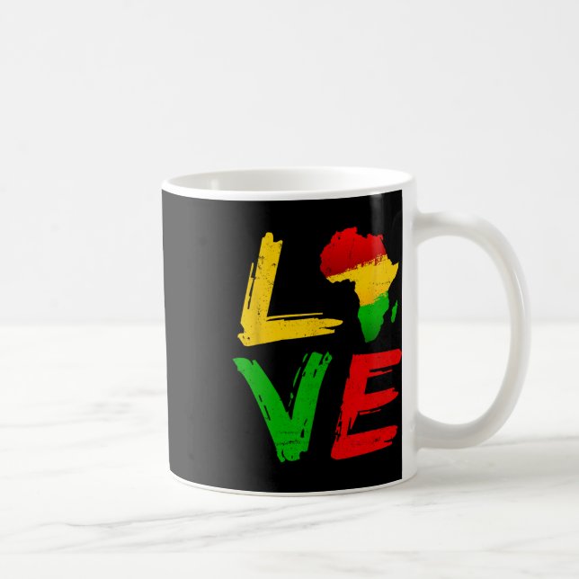Mug Amour Afrique Noir Histoire Mois Afro-Américain J (Droite)