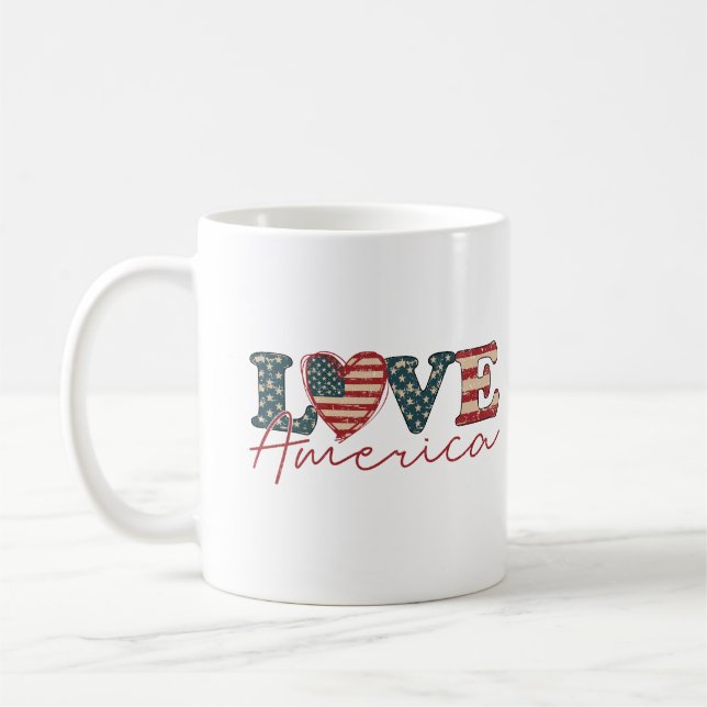 Mug Amour Amérique Fête de l'Indépendance (Gauche)