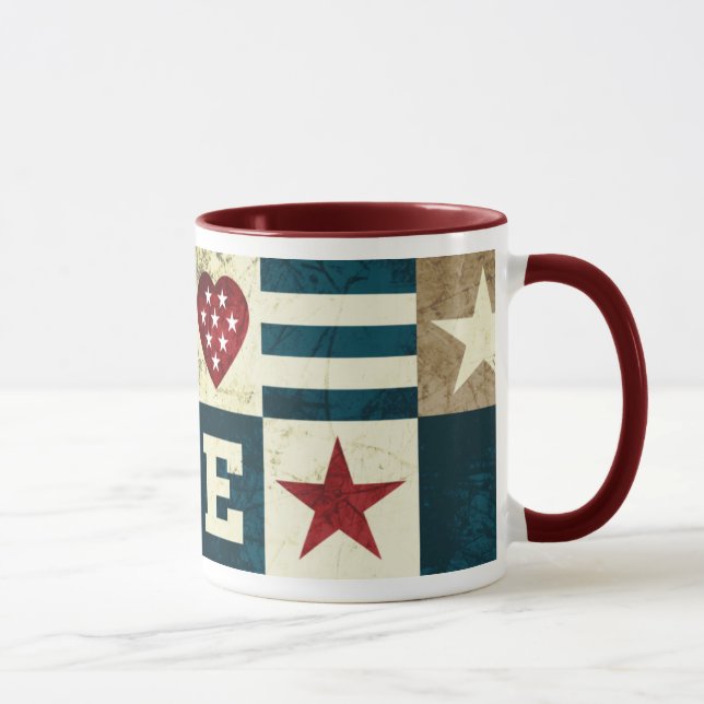 Mug Amour Amérique patriotique (Droite)