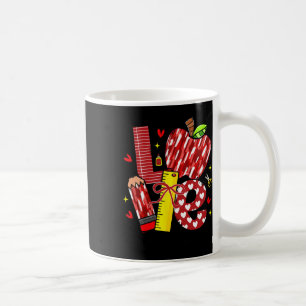 Mug Amour Apple Pencil La Vie d'Enseignant Cœurs à Arc
