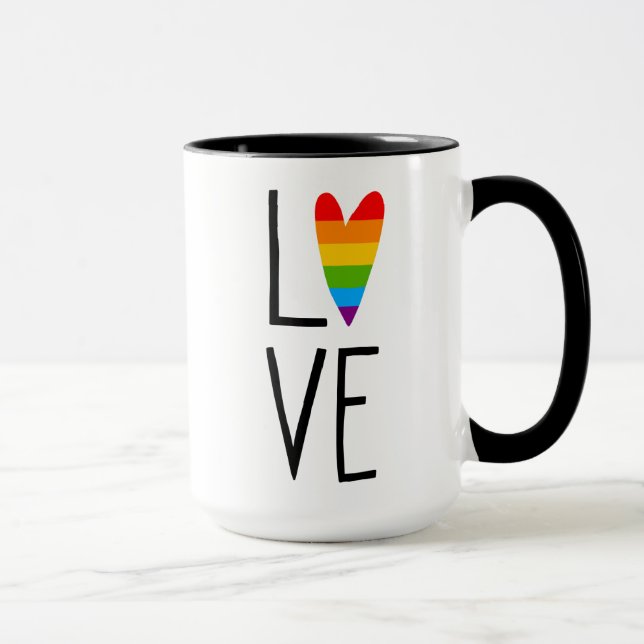 Mug Amour arc-en-ciel (Droite)