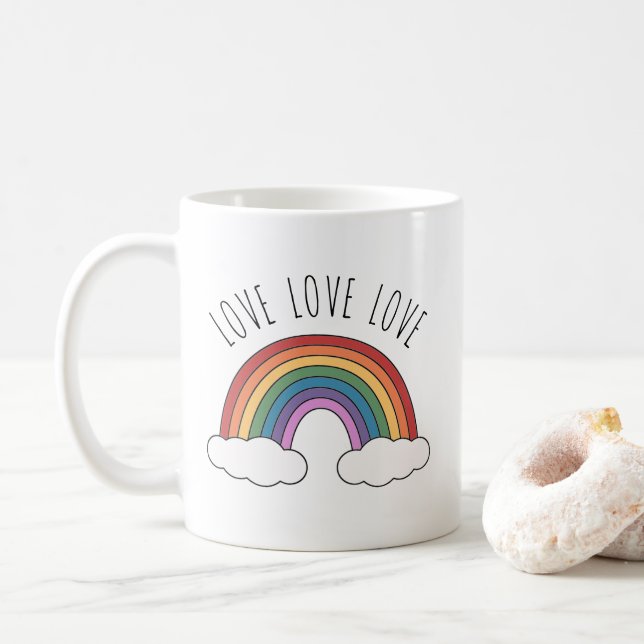 Mug Amour Arc-en-ciel Amour Amour (Avec donut)