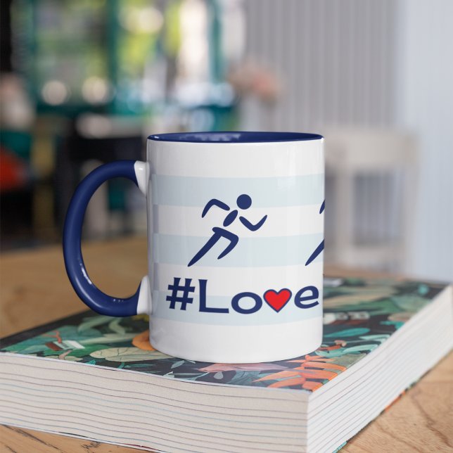 Mug Amour avec slogan bleu (Créateur téléchargé)