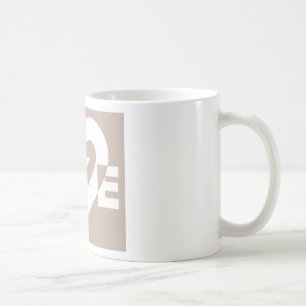 Mug Amour blanc sur gris