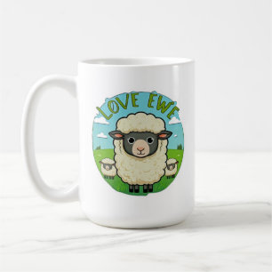 Mug Amour Brebis Mouton Mignon Pun Coeur Animal Art