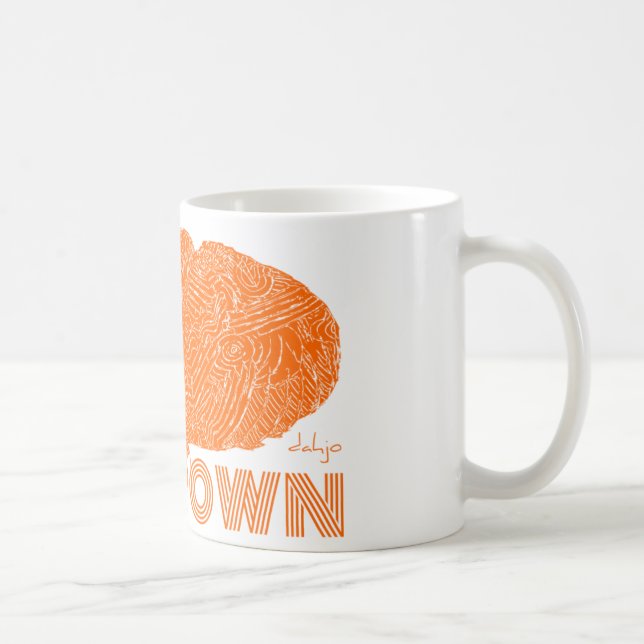 Mug AMOUR Brown en ORANGE (Droite)