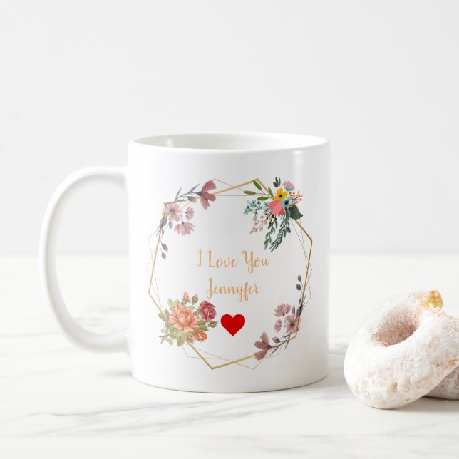 Mug Amour cadeau Mariage personnalisé (Avec donut)