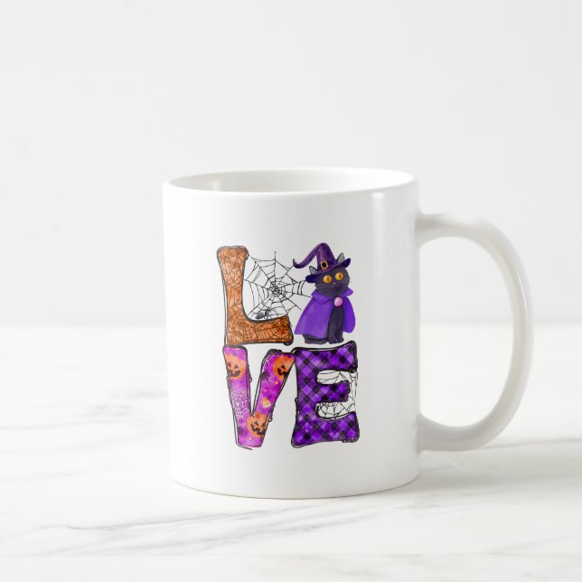 Mug Amour - Chat noir sorcière (Droite)