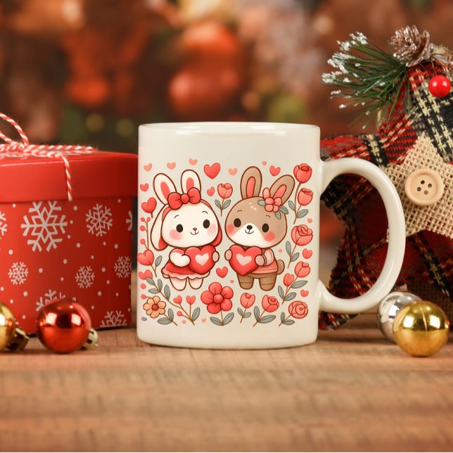 Mug Amour Couple de Lapins Adorables (Créateur téléchargé)