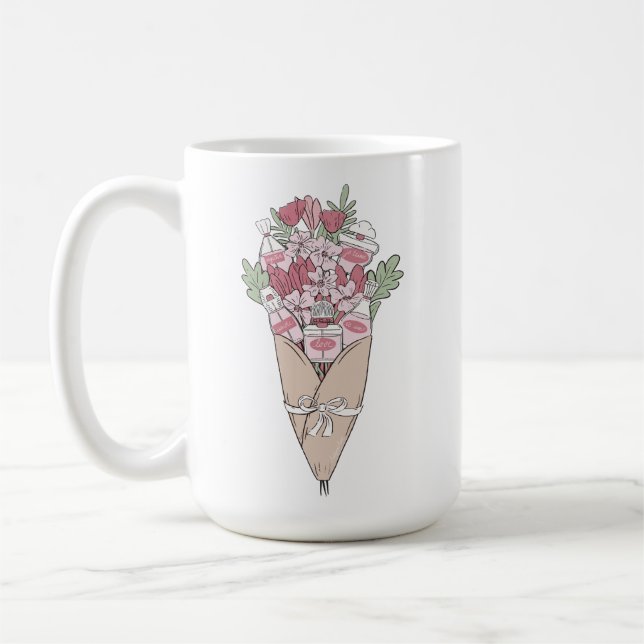 Mug Amour Dans N'Importe Quelle Langue Flower Bundle (Gauche)