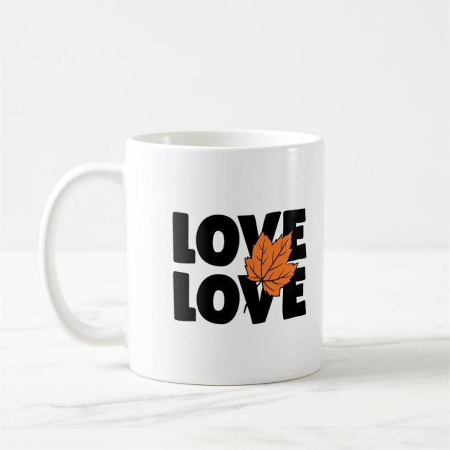 Mug Amour d'automne élégant (Gauche)