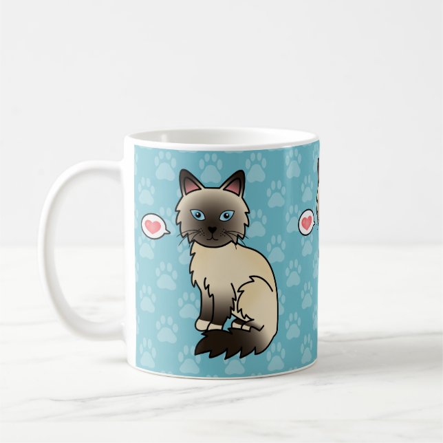 Mug Amour de chat Birman / Ragdoll Seal Point (Gauche)