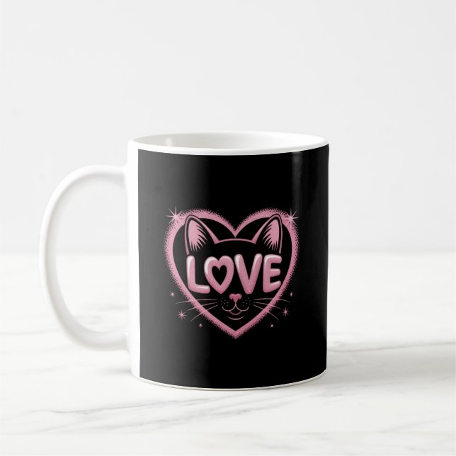 Mug Amour de chat scintillant (Gauche)