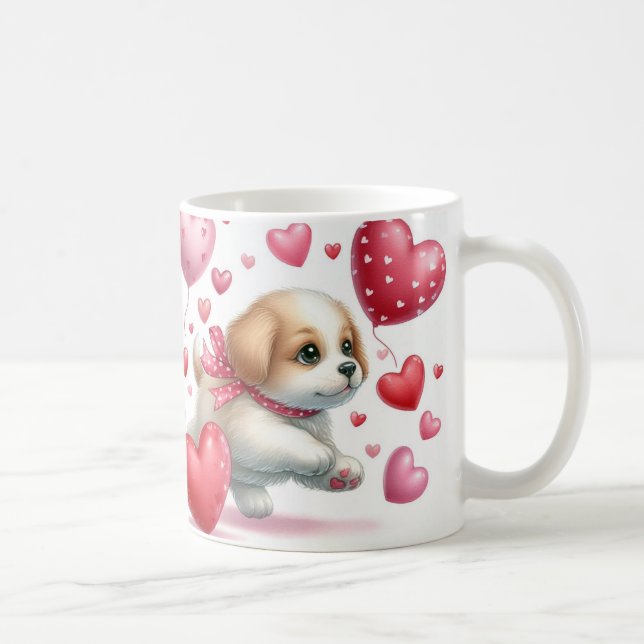 Mug Amour de chiots pour la Saint-Valentin  (Droite)