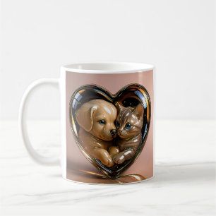 Mug Amour de cœur en verre