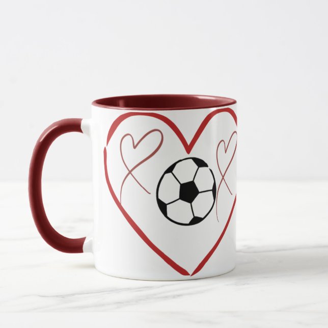 Mug Amour de foot coeur  (Gauche)