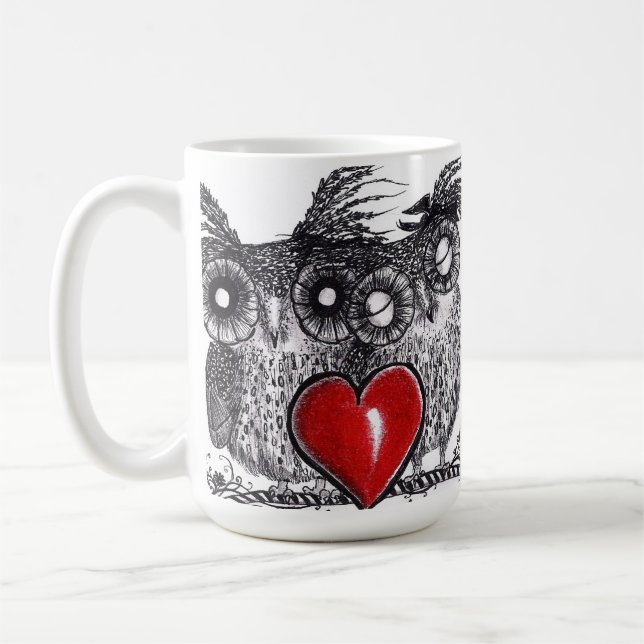 Mug Amour de hibou que vous attaquez pour toujours (Gauche)