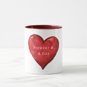 Mug Amour de la Saint-Valentin cœur pour toujours et u