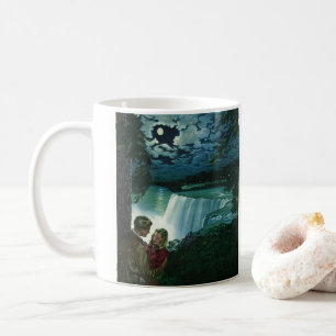 Mug Amour de lune de miel vintage, jeunes mariés aux c