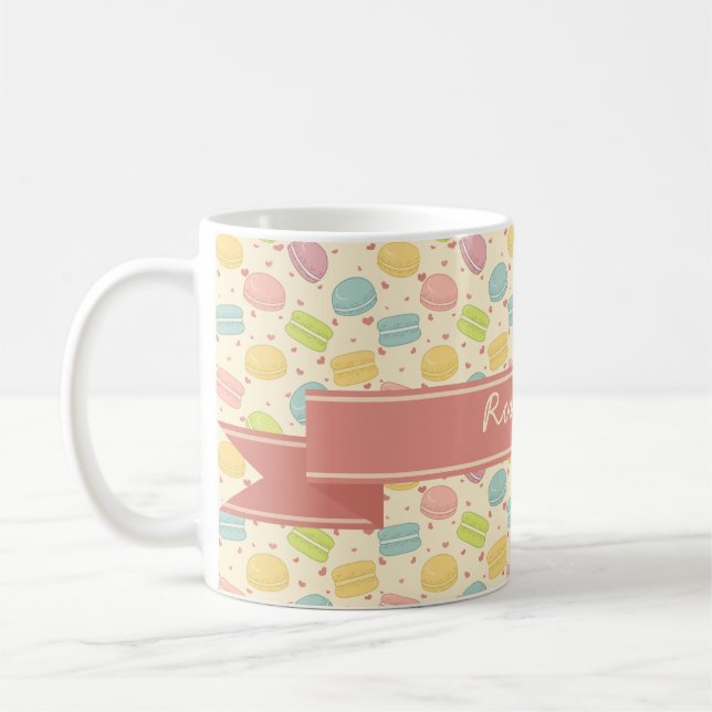 Mug Amour de Macaron avec le ruban (Gauche)