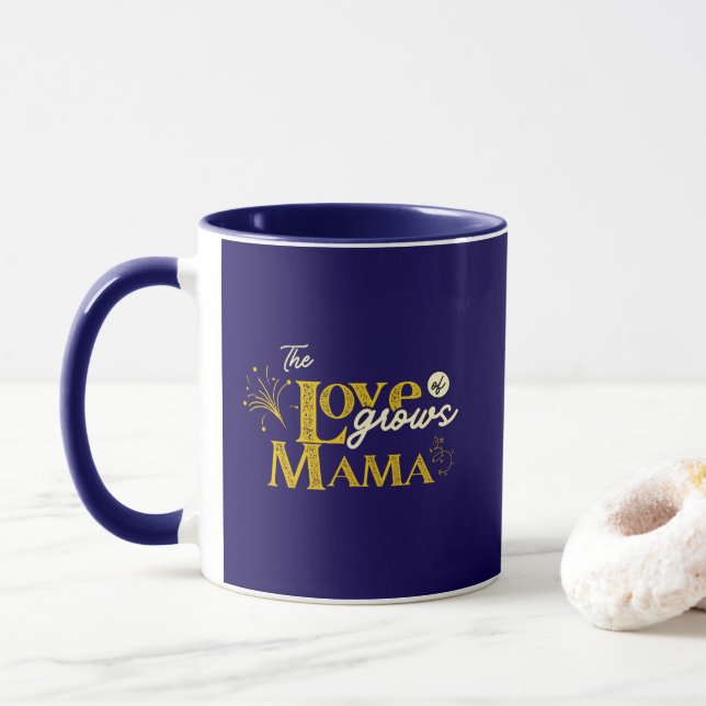Mug Amour de Maman Ours Doré Grandit (Avec donut)