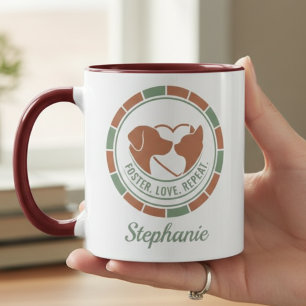 Mug Amour de Parrainage Répéter Sauvetage de Chien et 