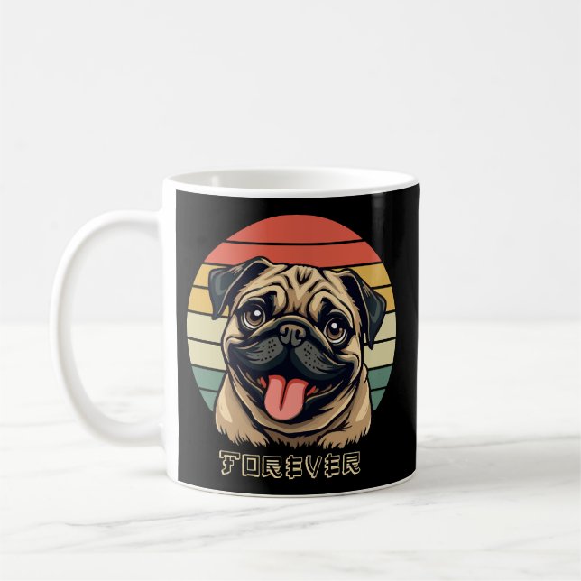 Mug Amour de Pug pour toujours � Conception de l'amant (Gauche)