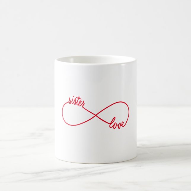 Mug Amour de soeur, signe d'infini (Centre)