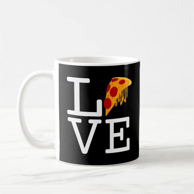 Mug Amour de tranche de pizza (Gauche)