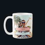 Mug Amour d'été<br><div class="desc">Bande rose et bleu pastel clair.</div>