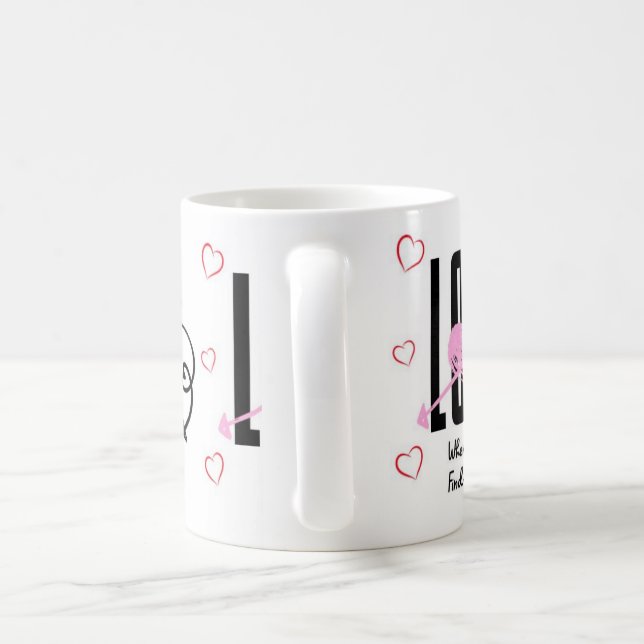 Mug Amour Deux Coeurs, Une Maison (Poignée)